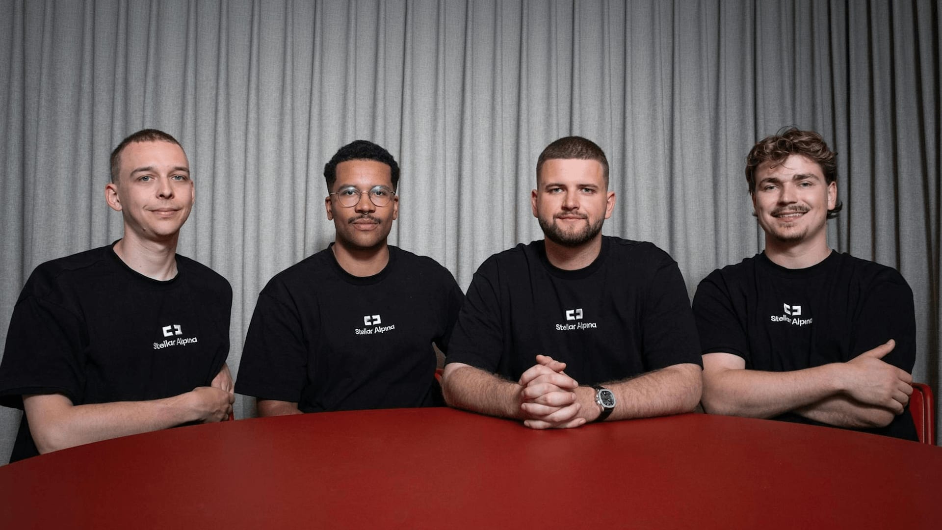 Stellar Alpina founder Rick Röthlisberger, Simi Wespi, Victor Elliesen, and Patrick Egli.