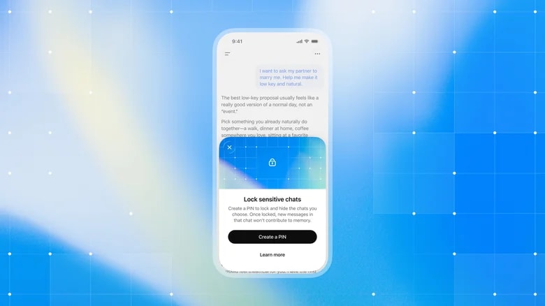 OpenAI Adds Locked Chats to ChatGPT, Hiding Private Conversations Behind a Four-Digit PIN or Biometrics