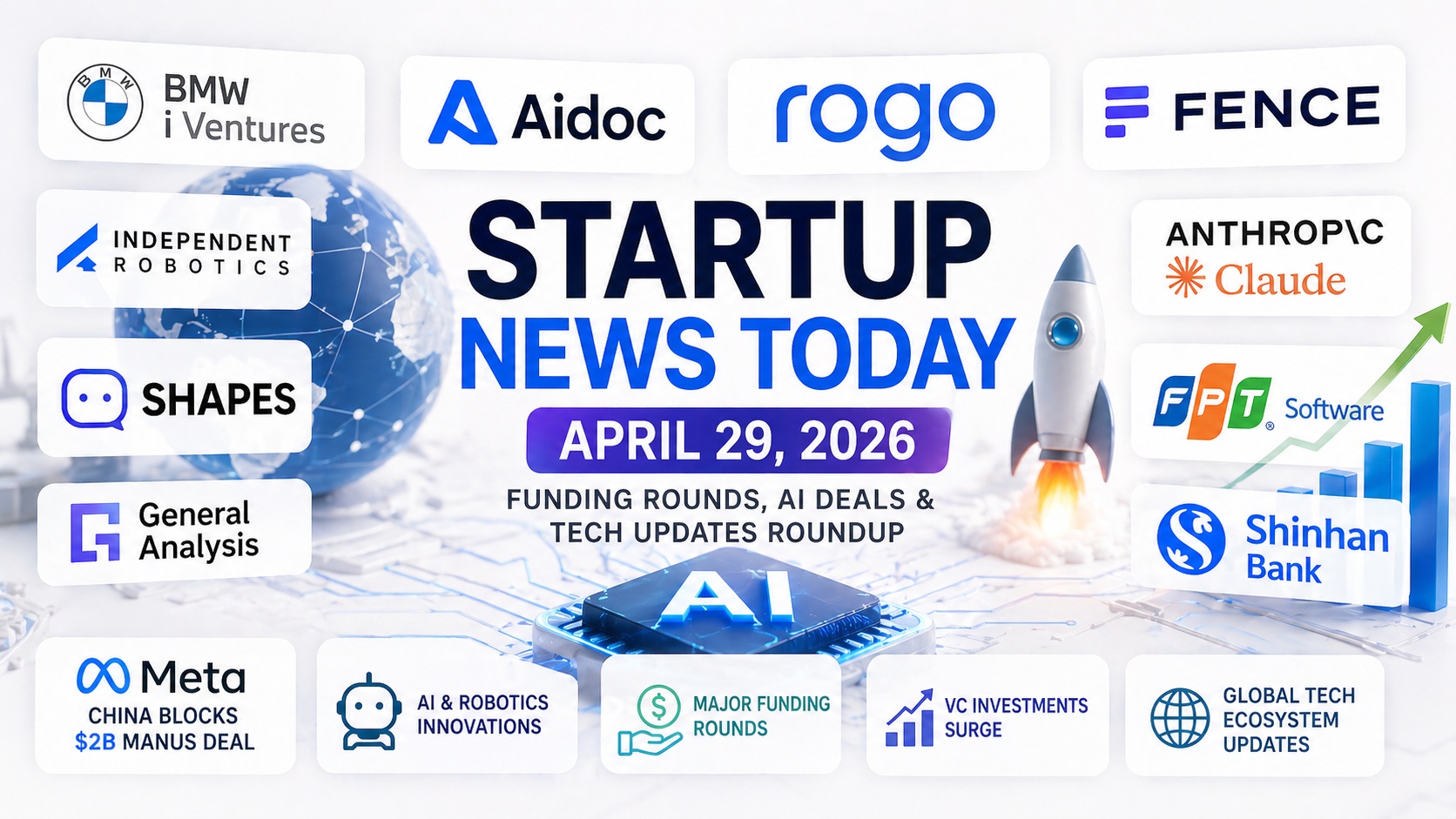 Startup News Today: April 29, 2026 – Daily Funding Rounds, AI ...