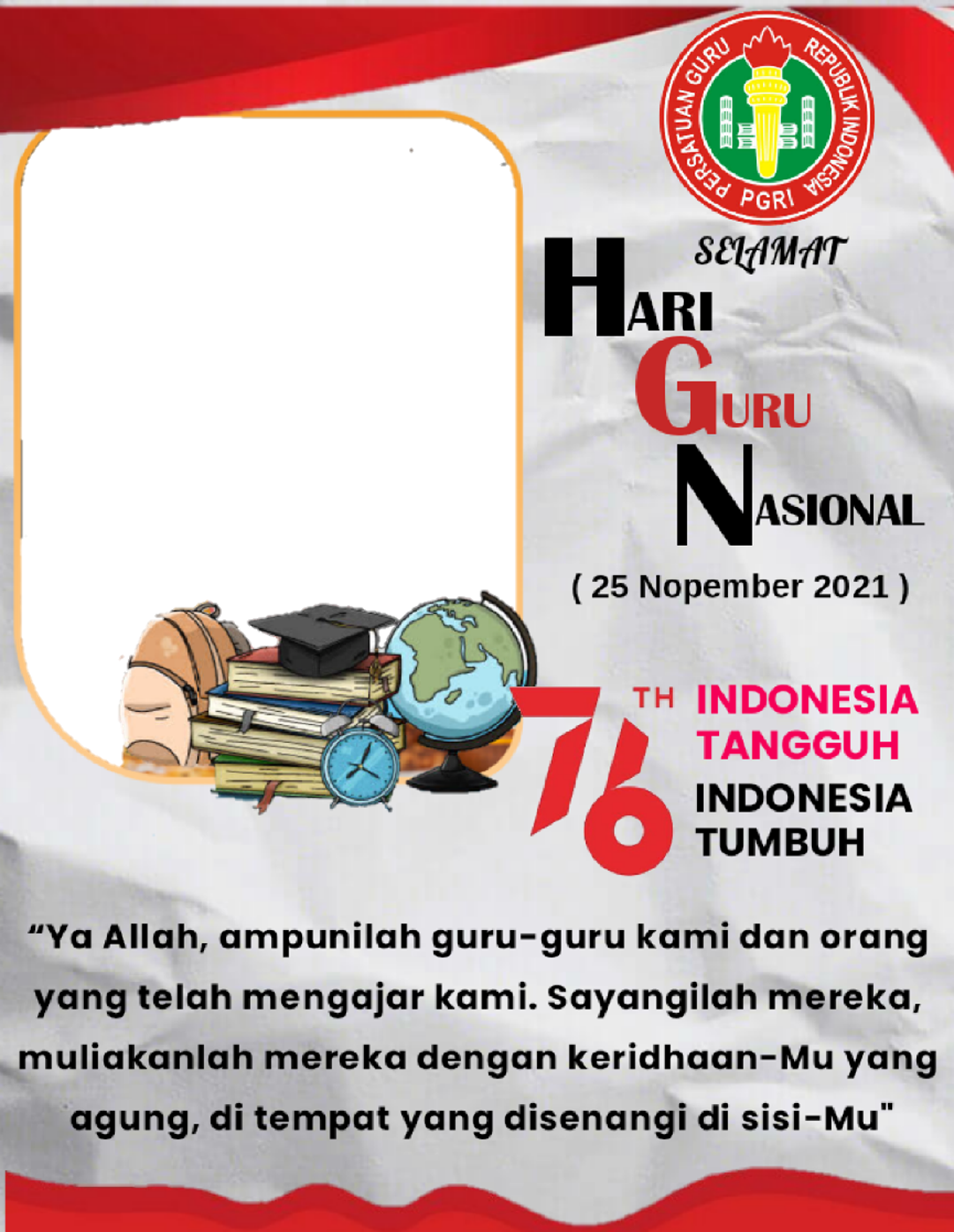 Unduh Twibbon Hari Guru Keren Gratis buatan joni irawan