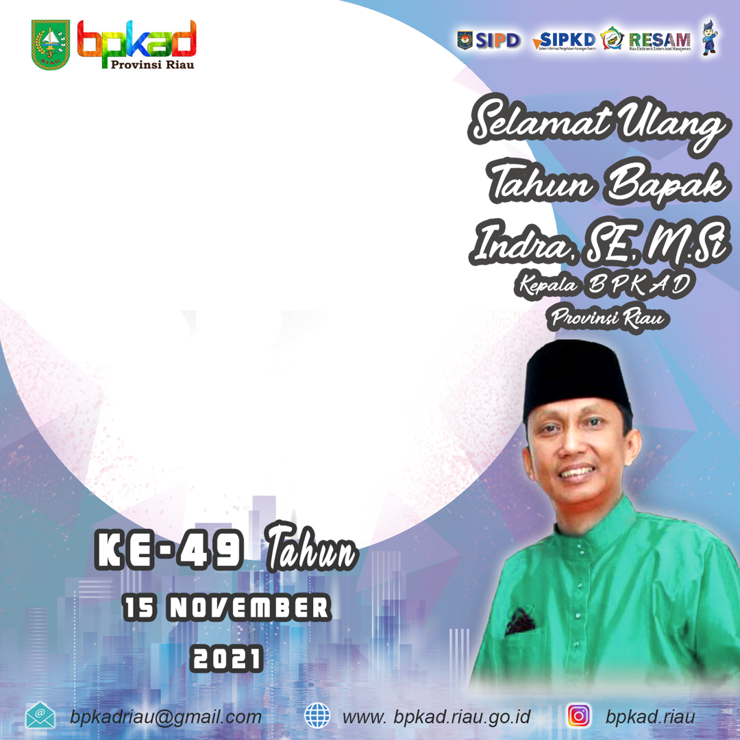 Unduh Twibbon Hut Keren Gratis buatan Planner BPKAD