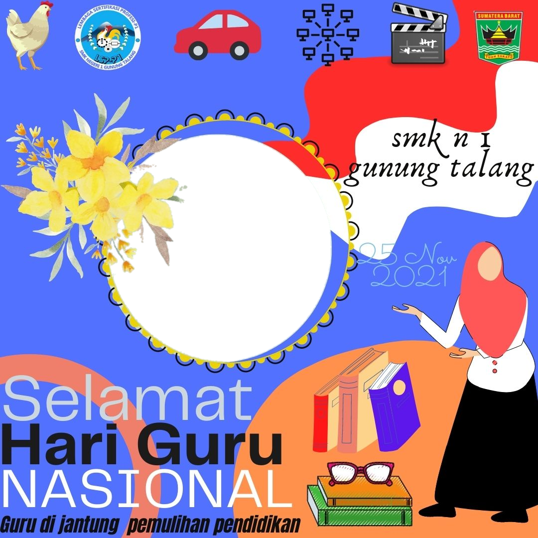 Unduh Twibbon Selamat hari guru Keren Gratis buatan Uni ay guntal