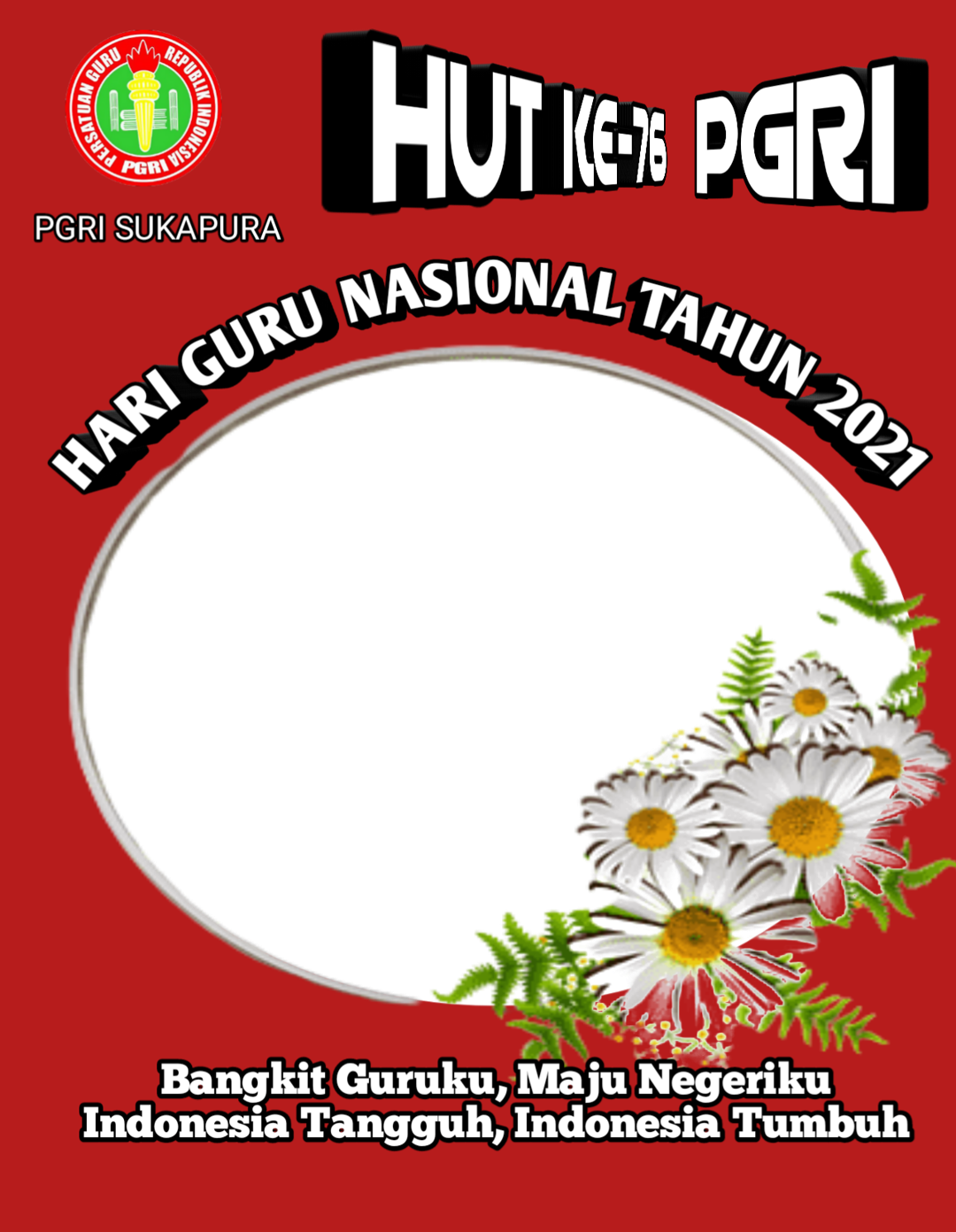 Unduh Twibbon HUT KE PGRI Keren Terbaru buatan MISJONO JHON