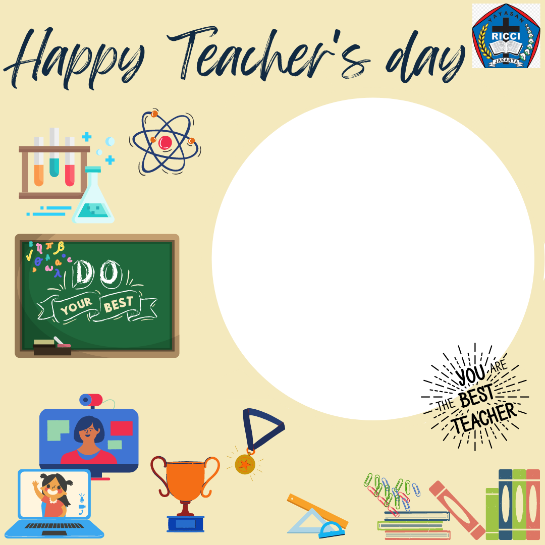 Unduh Twibbon Happy Teachers Day Keren Gratis buatan Maria Wiguna
