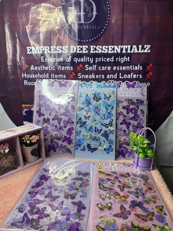 2 in 1 butterfly stickers