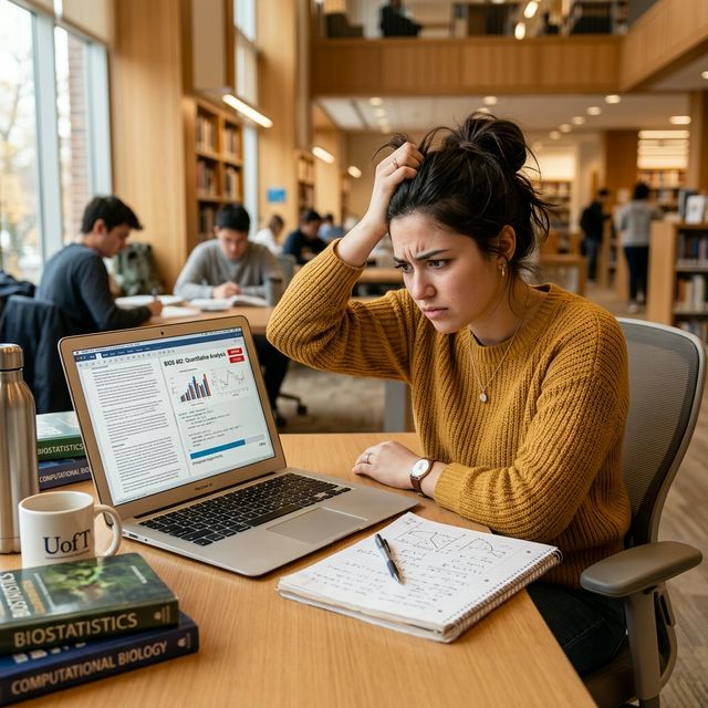 Frustrated student looking at complex Anki interface on a laptop