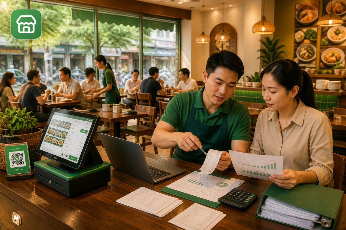 Minh họa quy trình quản lý nhà hàng
