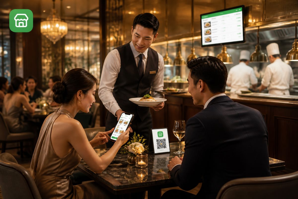 Minh họa quy trình quản lý nhà hàng