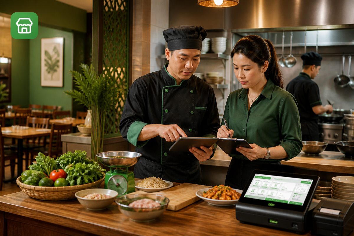Minh họa quy trình quản lý nhà hàng