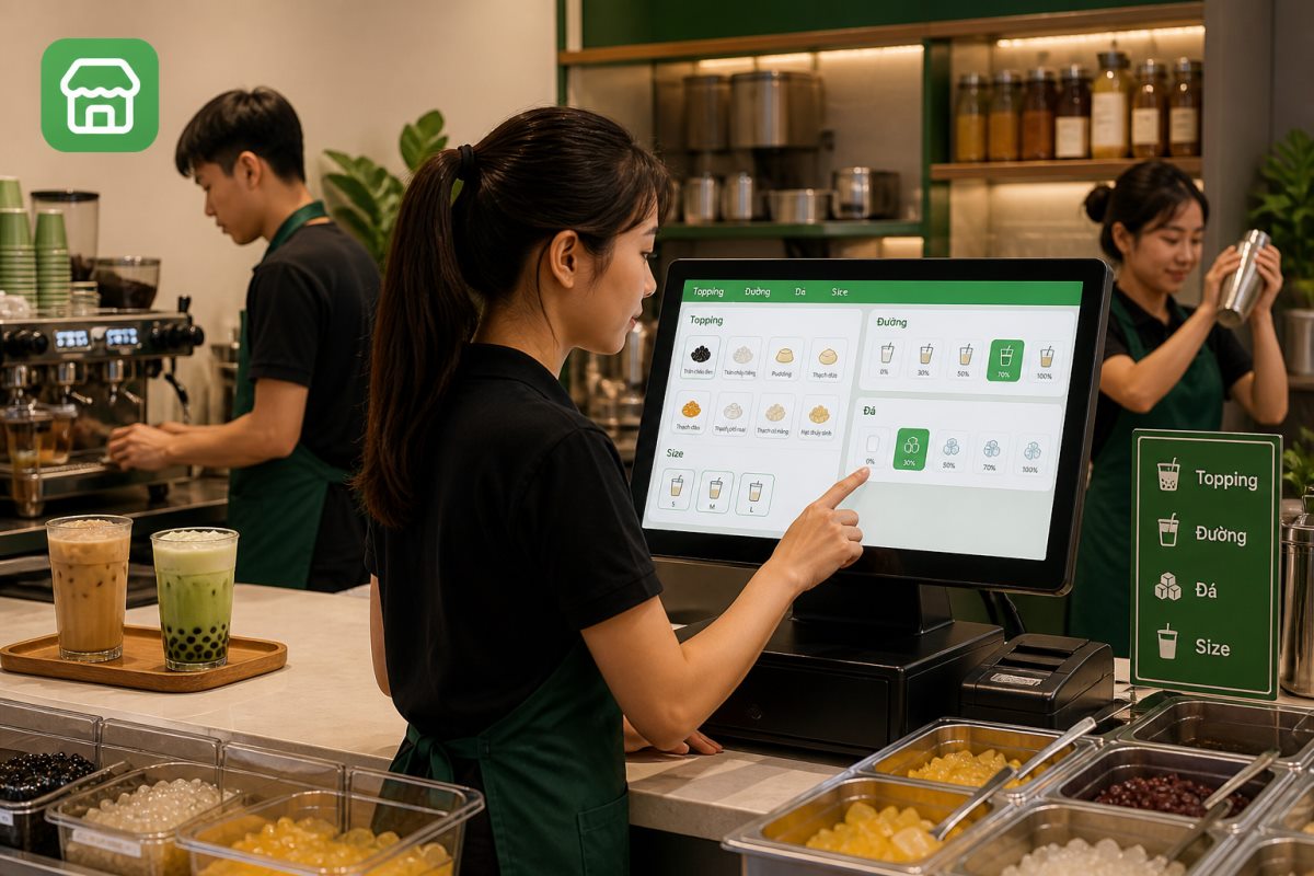 Minh họa quy trình thực tế cho quán ăn
