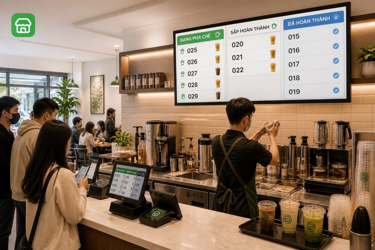 Minh họa quy trình thực tế cho quán ăn