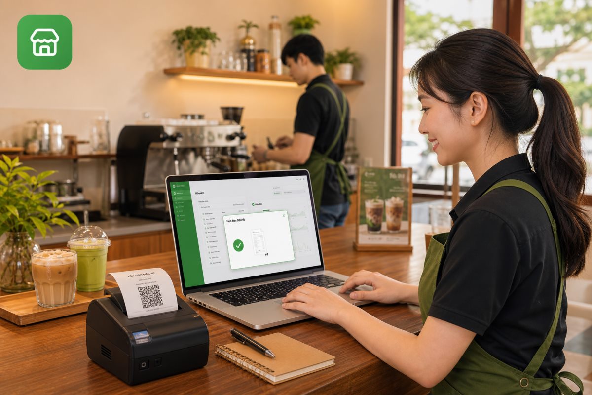 Minh họa quy trình thực tế cho quán ăn