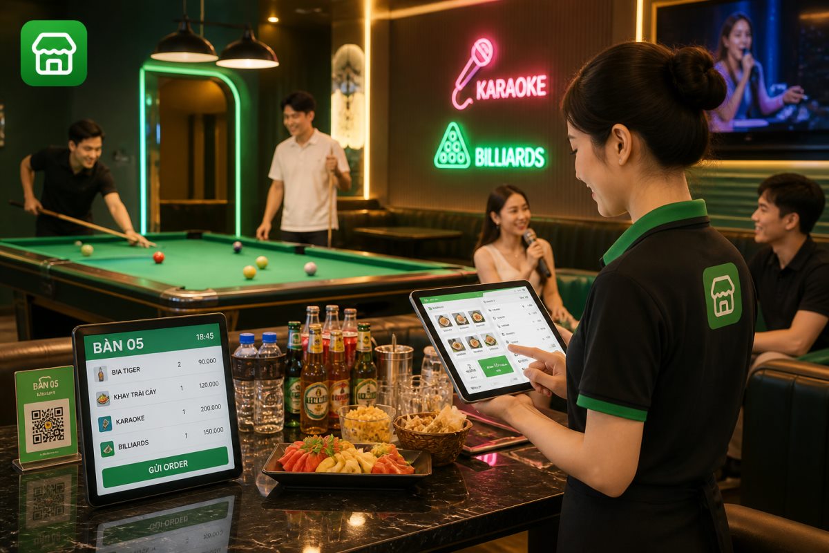 Minh họa quy trình thực tế cho quán cafe, trà sữa