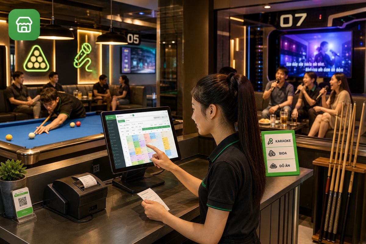 Minh họa quy trình thực tế cho quán cafe, trà sữa