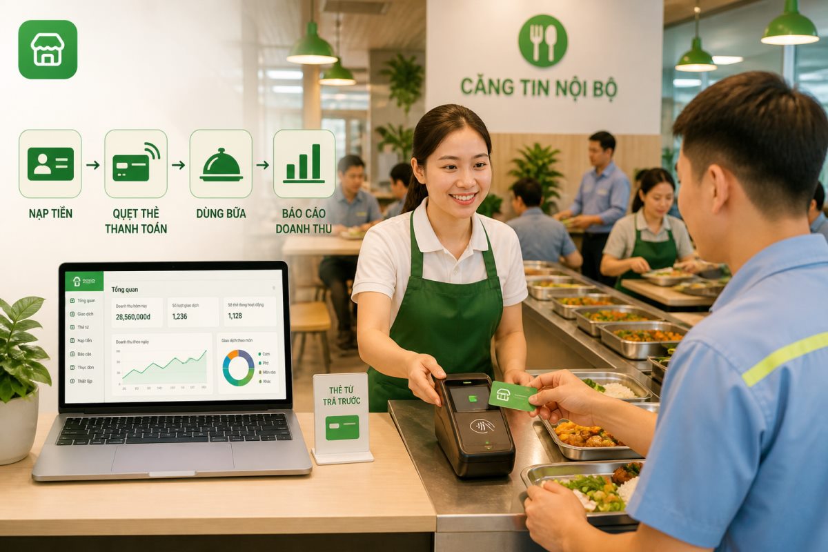 Minh họa quy trình thực tế cho căng tin, trạm dừng nghỉ