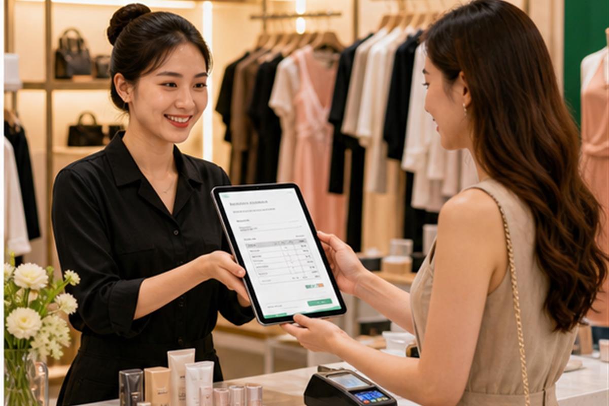 Minh họa thực tế: Cửa Hàng Thời Trang, Mỹ Phẩm Bán Lẻ Có Bắt Buộc Hóa Đơn Điện Tử Máy Tính Tiền?