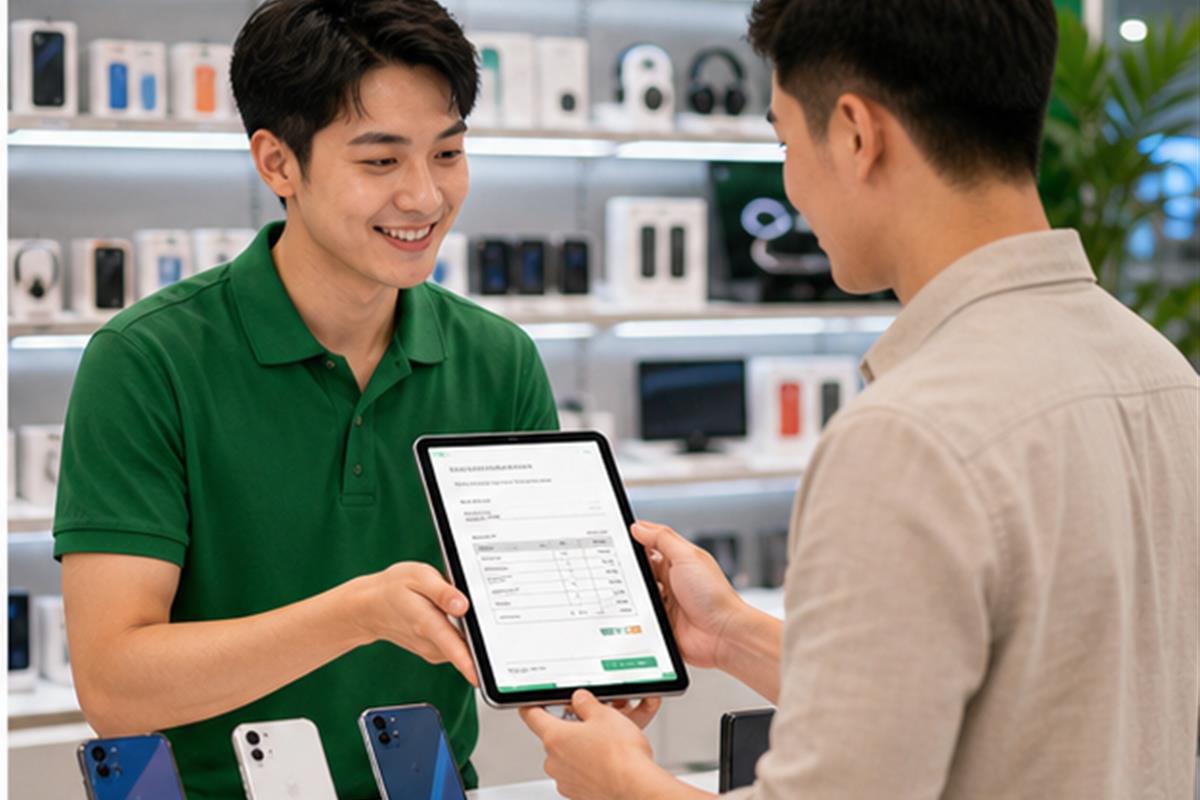Minh họa thực tế: Cửa Hàng Điện Thoại, Điện Máy Bán Lẻ - Quy Định Hóa Đơn Điện Tử Mới Nhất