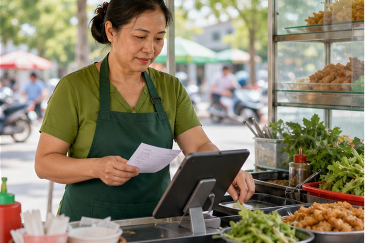 Minh họa thực tế: Quán Ăn Nhỏ, Quán Vỉa Hè Doanh Thu Bao Nhiêu Thì Phải Xuất Hóa Đơn Điện Tử?