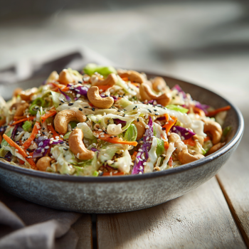 Delicious Cashew Crunch Salad with Sesame Dressing