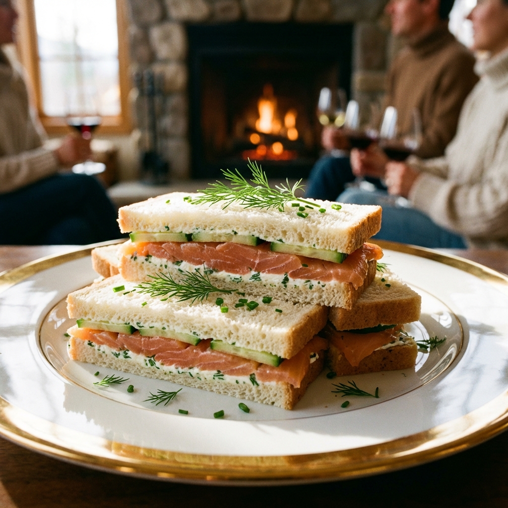 Sandwichs au Saumon Fumé pour Apéritifs Élégants