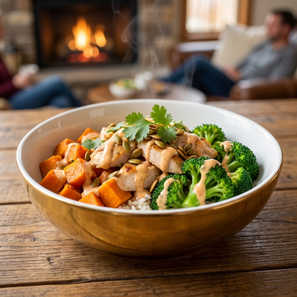Easy Chicken and Sweet Potato Rice Bowl Recipe