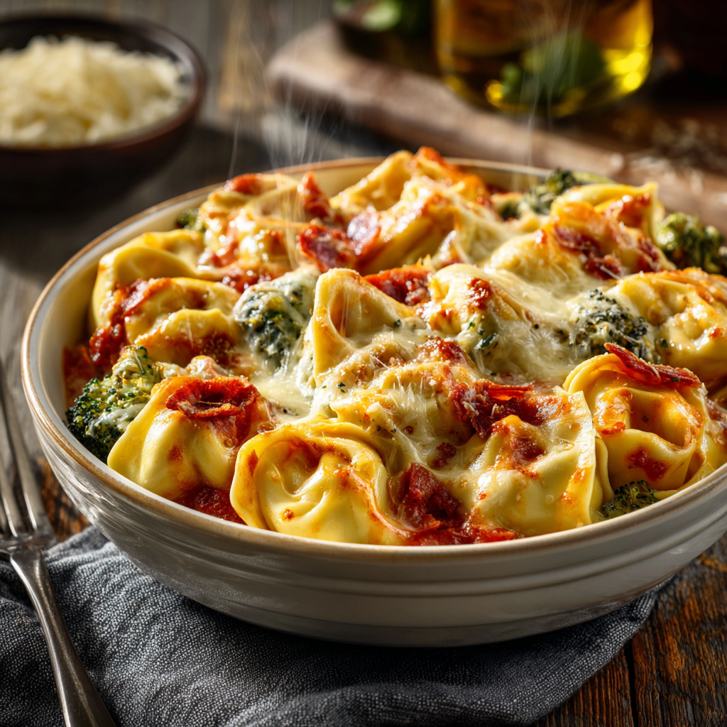 Creamy Million Dollar Baked Tortellini Casserole Recipe