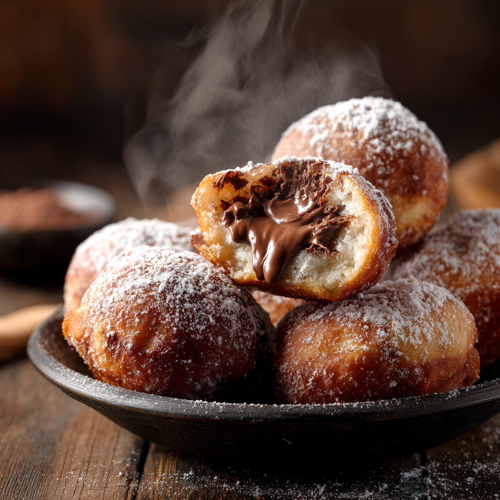 Irresistible Nutella Stuffed Sugar Doughnuts Recipe