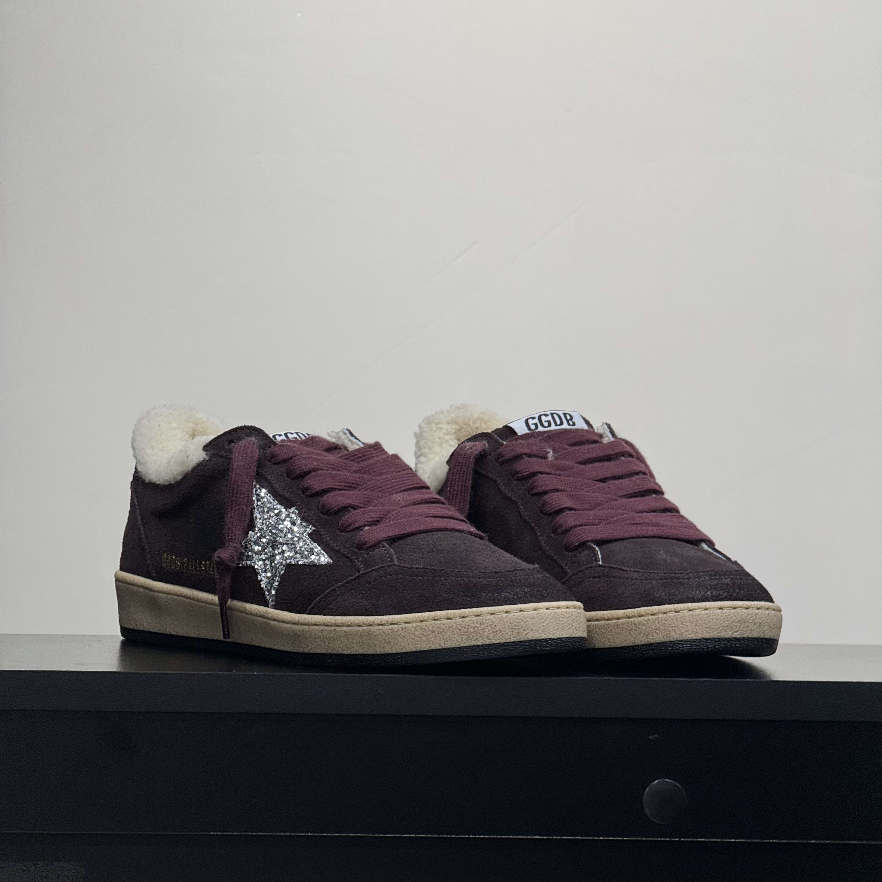 Golden Goose Winter Burgundy with Fur