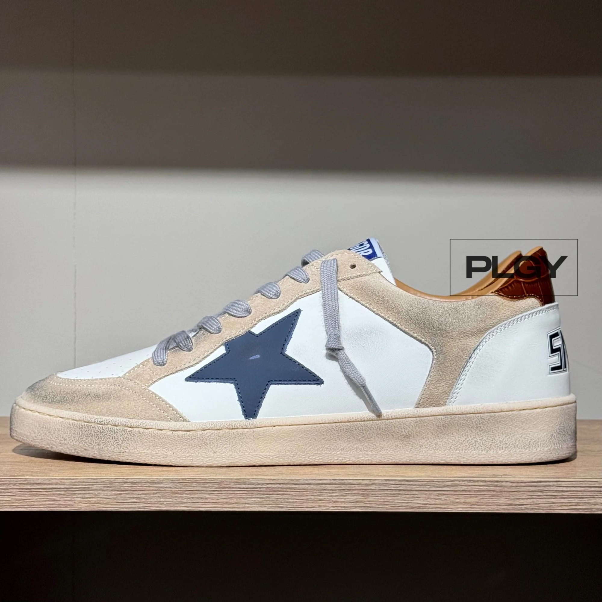 Golden Goose Ballstar blue star, white