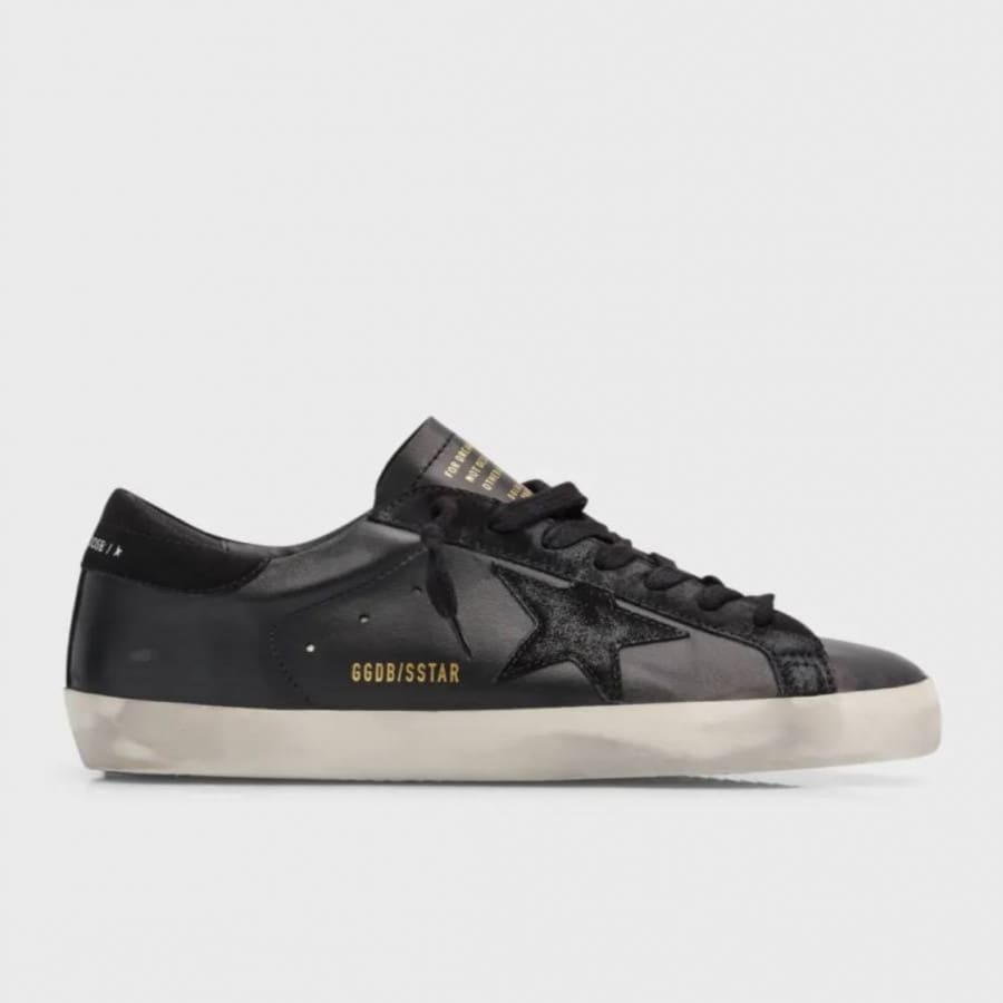 Golden Goose Super Star / Black-suede star / Черн-замш звезда - женская обувь Golden Goose