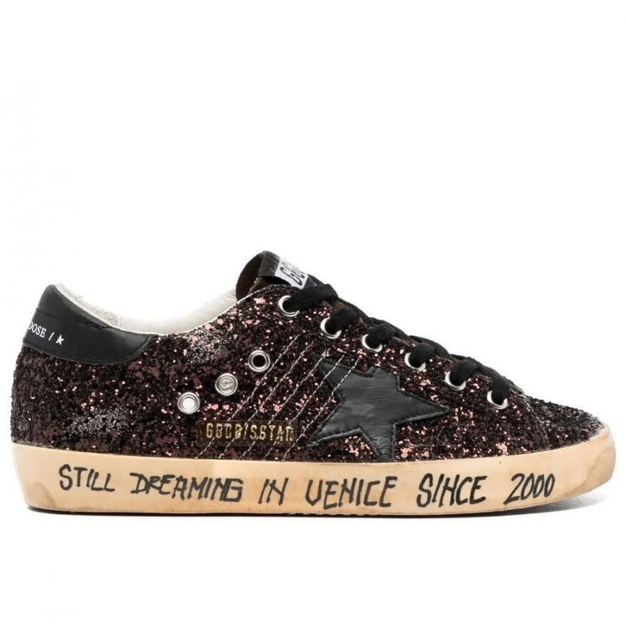 Golden Goose Super Star / Brown glitter / Коричнев глиттер - женская обувь Golden Goose