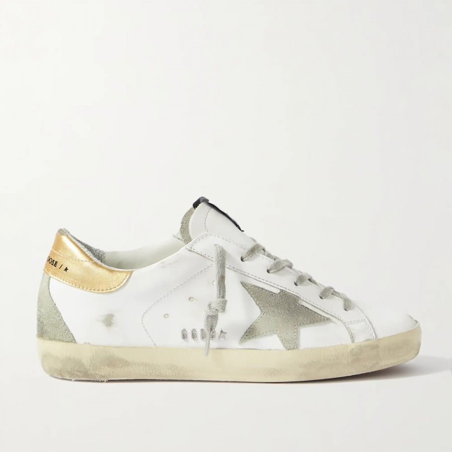 Golden Goose Super Star / Gold hell tab / Золотая пятка - женская обувь Golden Goose