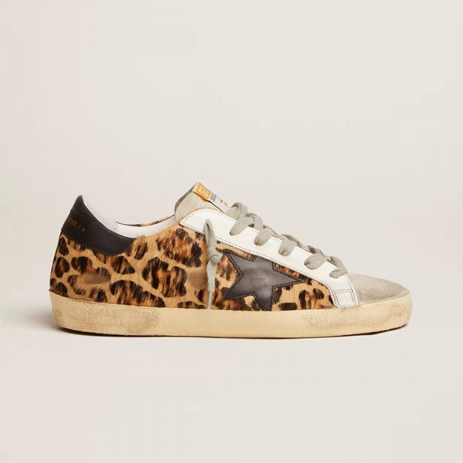 Golden Goose Super Star / Leo-print classic / Лео класс кор.под - женская обувь Golden Goose