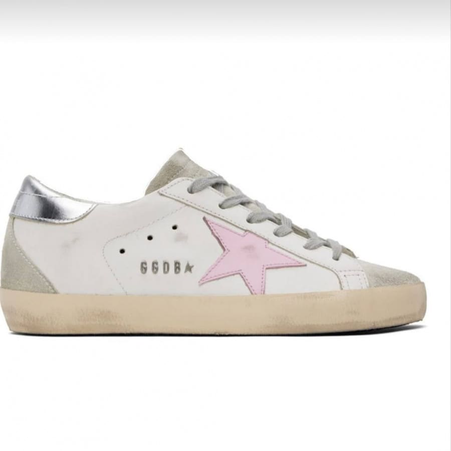 Golden Goose Super Star / Pink star / Розовая звезда кор.под - женская обувь Golden Goose