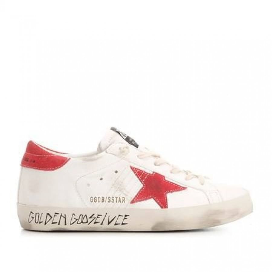 Golden Goose Super Star / Red Velvet / Красный бархат - женская обувь Golden Goose
