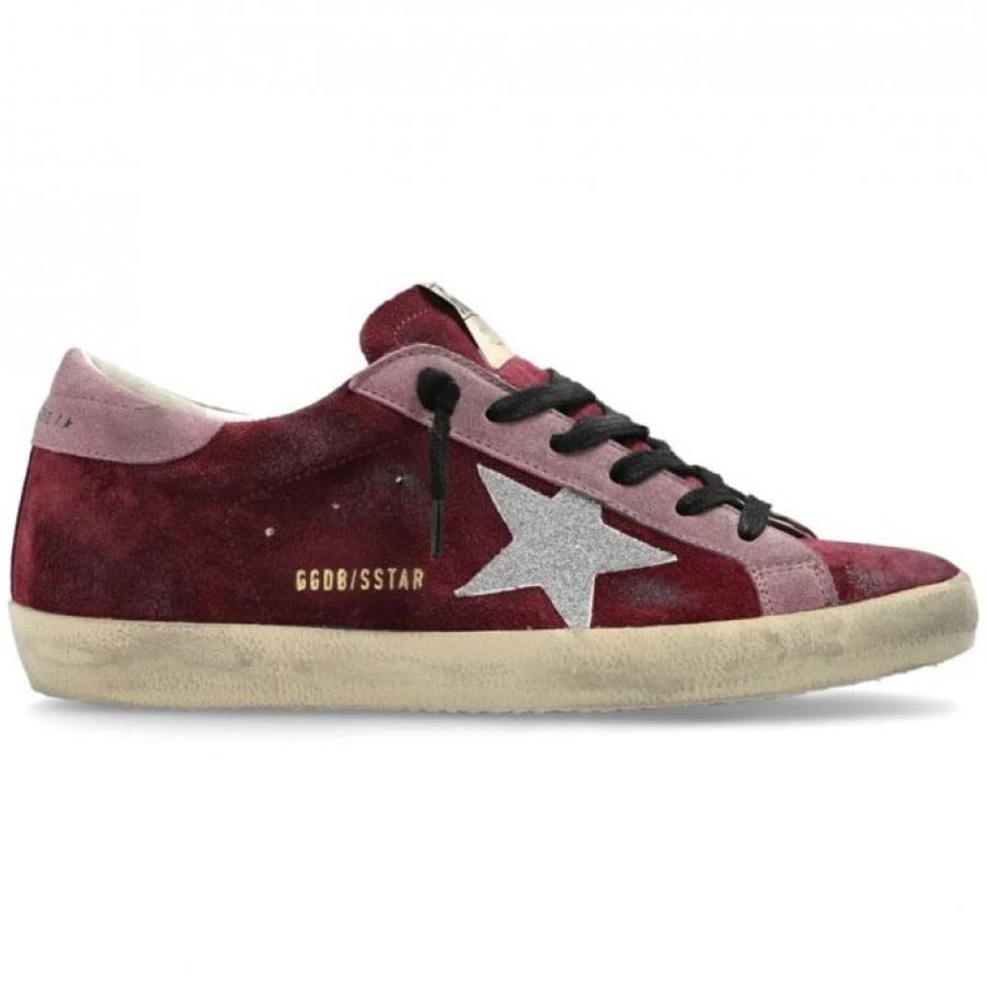 Golden Goose Super Star / Suede Burgundy / Замша вишня - женская обувь Golden Goose
