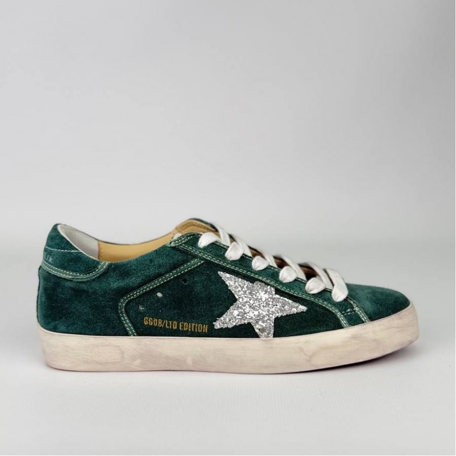 Golden Goose Super Star / Suede Emerald / Замша изумруд - женская обувь Golden Goose