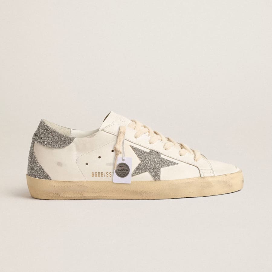 Golden Goose Super Star / Swarovski crystal heel tab / Икра пятка - женская обувь Golden Goose
