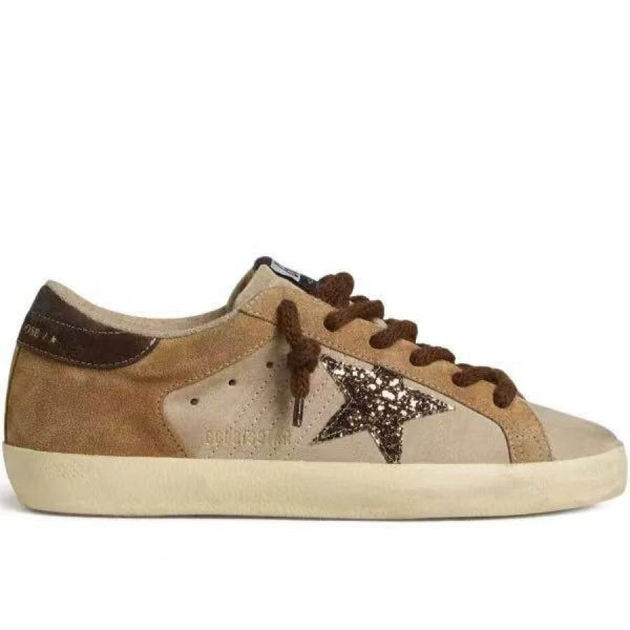 Golden Goose Super Star / Замша бежевые / рыжие - женская обувь Golden Goose