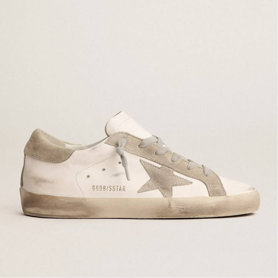 Golden Goose Super Star / Серая звезда / серая пятка - женская обувь Golden Goose