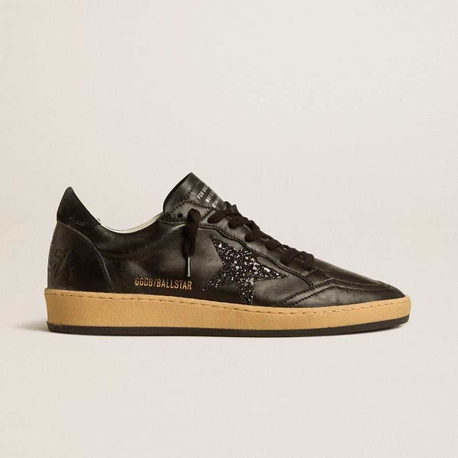 Golden Goose Ball Star / Black glitter star / Ночь - женская обувь Golden Goose