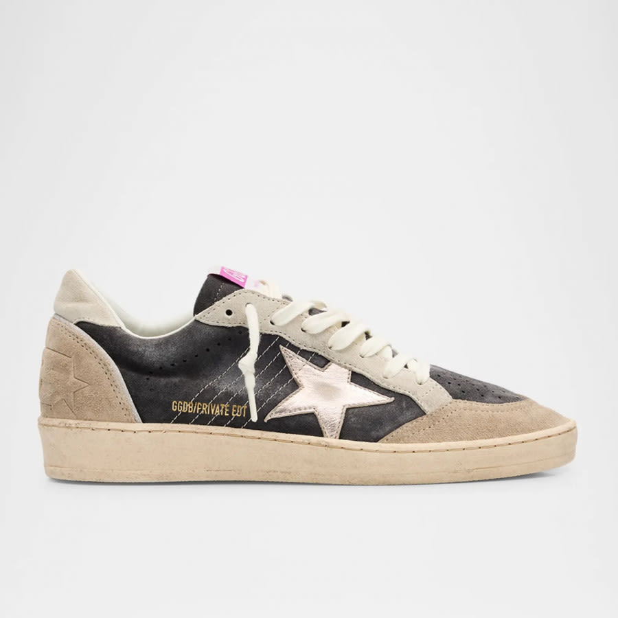 Golden Goose Ball Star / Dark grey/beige / Темно-серые/беж - женская обувь Golden Goose
