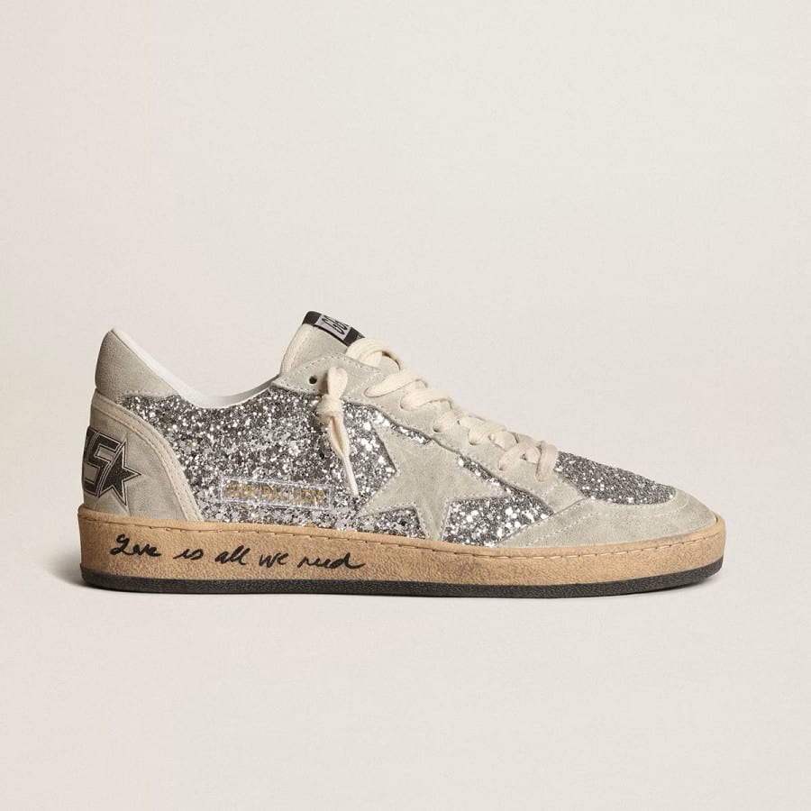 Golden Goose Ball Star / Glitter Silver / Глиттер СФ - женская обувь Golden Goose