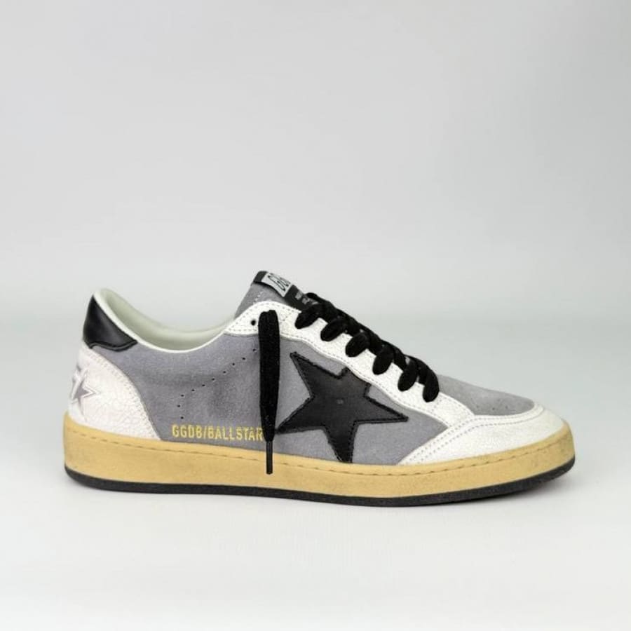 Golden Goose Ball Star / Gray nappa black suede star / Сер чер звез - женская обувь Golden Goose