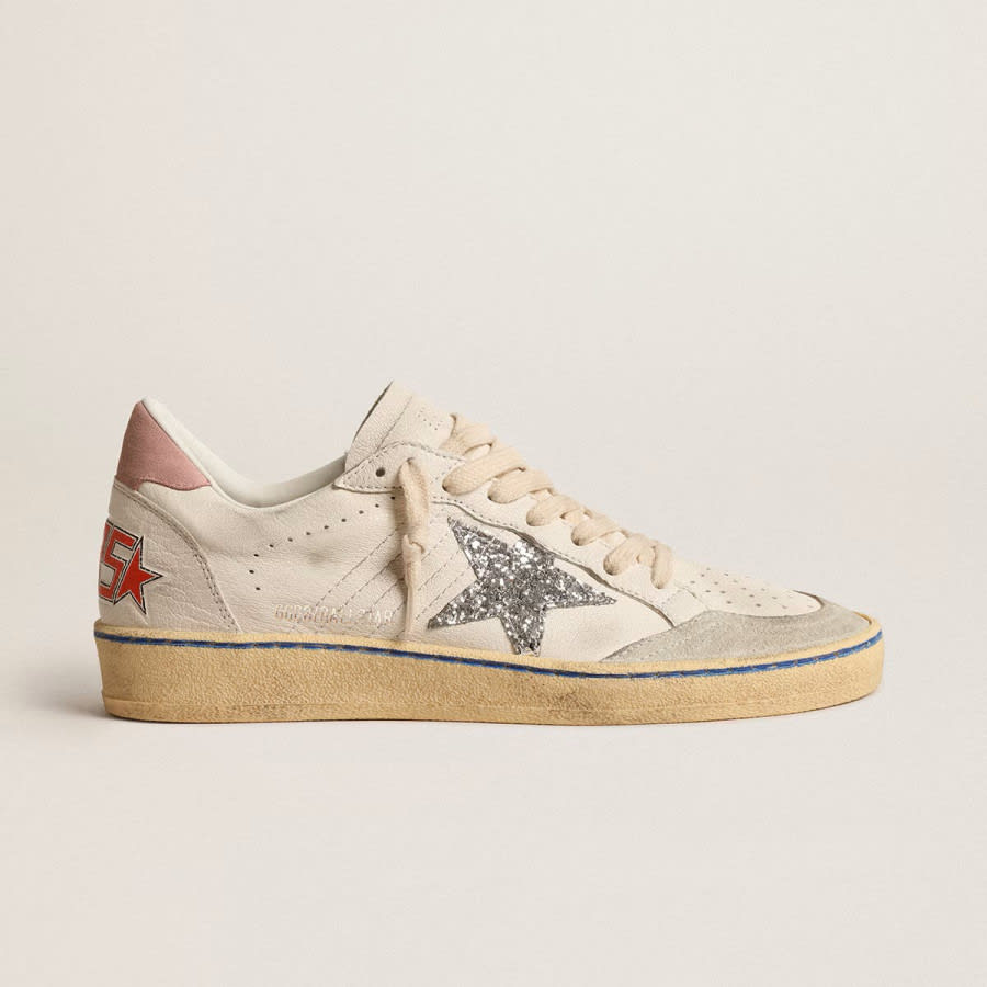 Golden Goose Ball Star / Pink suede heel tab / Розовая пятка - женская обувь Golden Goose