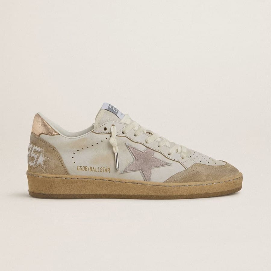 Golden Goose Ball Star / Rose gold hell tab / Розовое золото - женская обувь Golden Goose