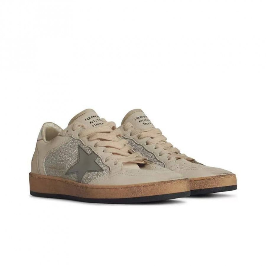 Golden Goose Ball Star / Глиттер / темно-серая звезда - женская обувь Golden Goose