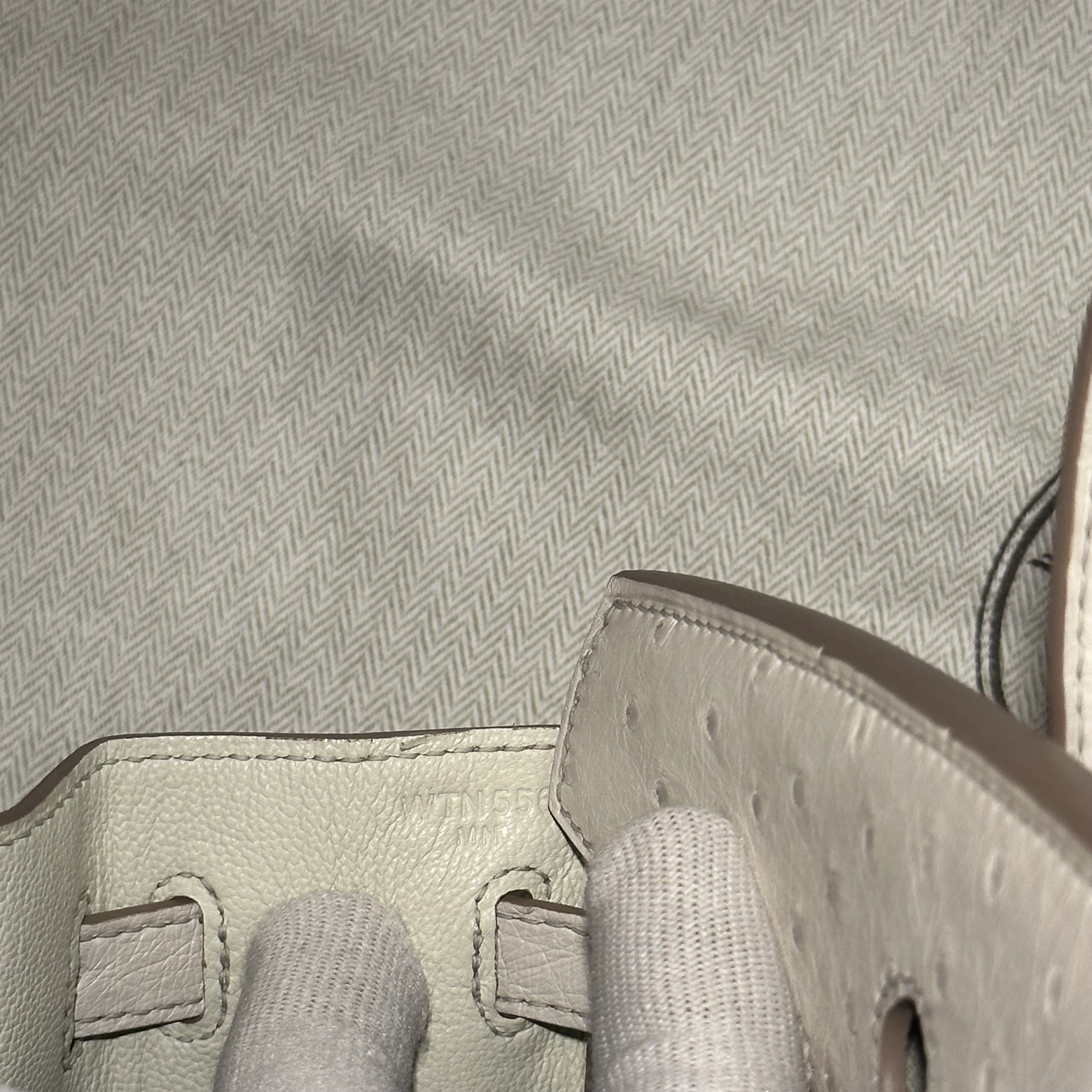 Hermes Birkin 25 Ostrich Leather GHW миниатюра 8