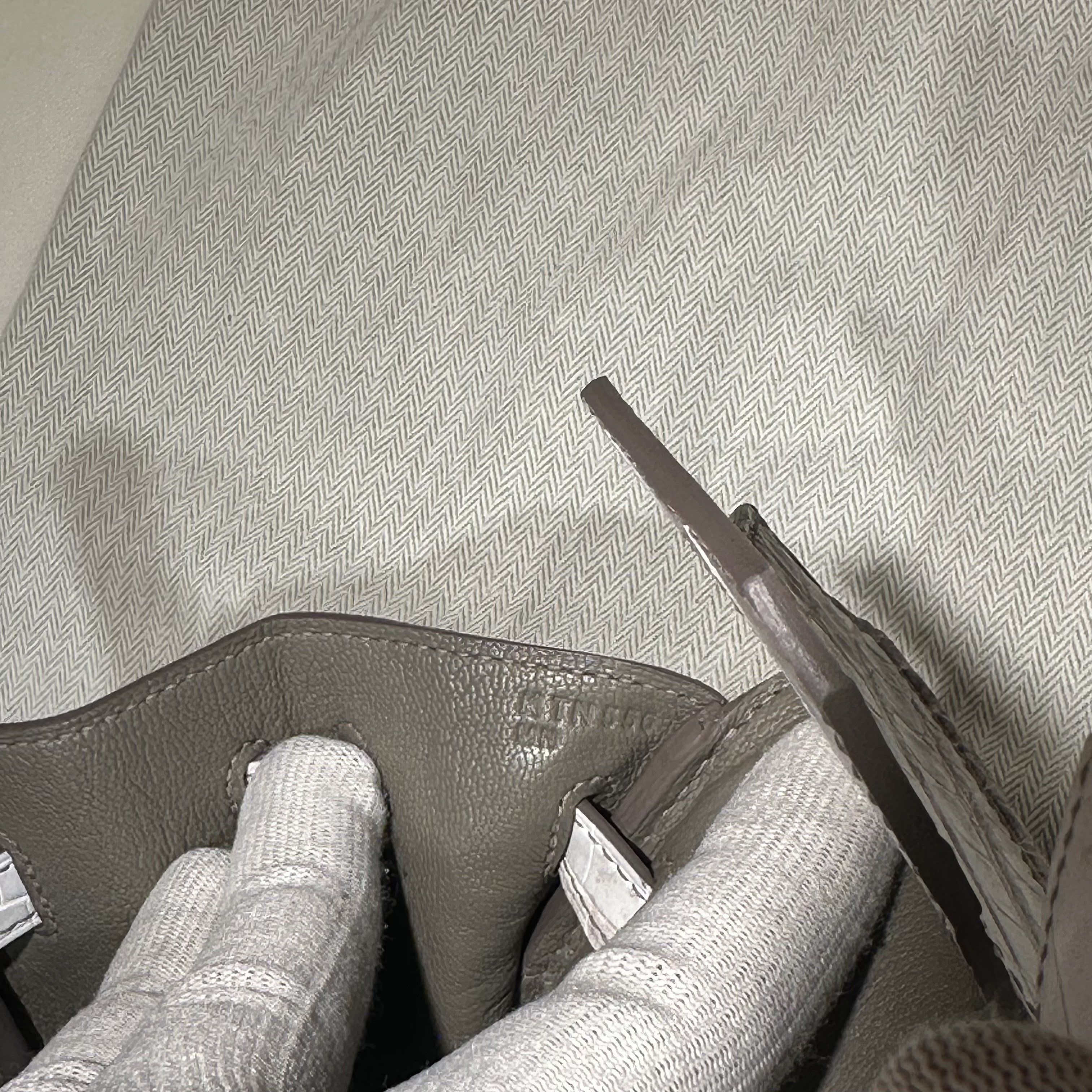 Hermes Birkin 25 cm Himalaya Crocodile Leather PHW миниатюра 7