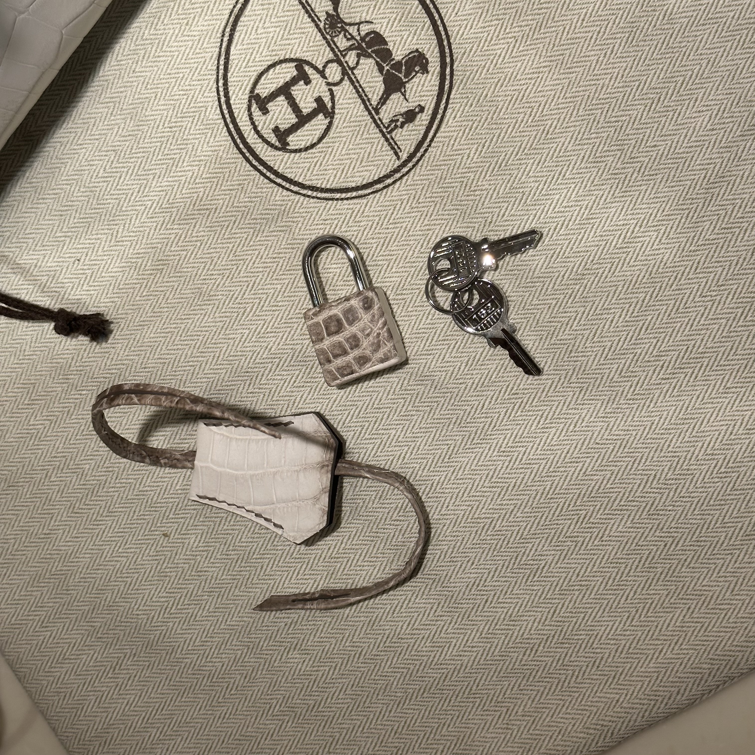 Hermes Birkin 25 cm Himalaya Crocodile Leather PHW миниатюра 8